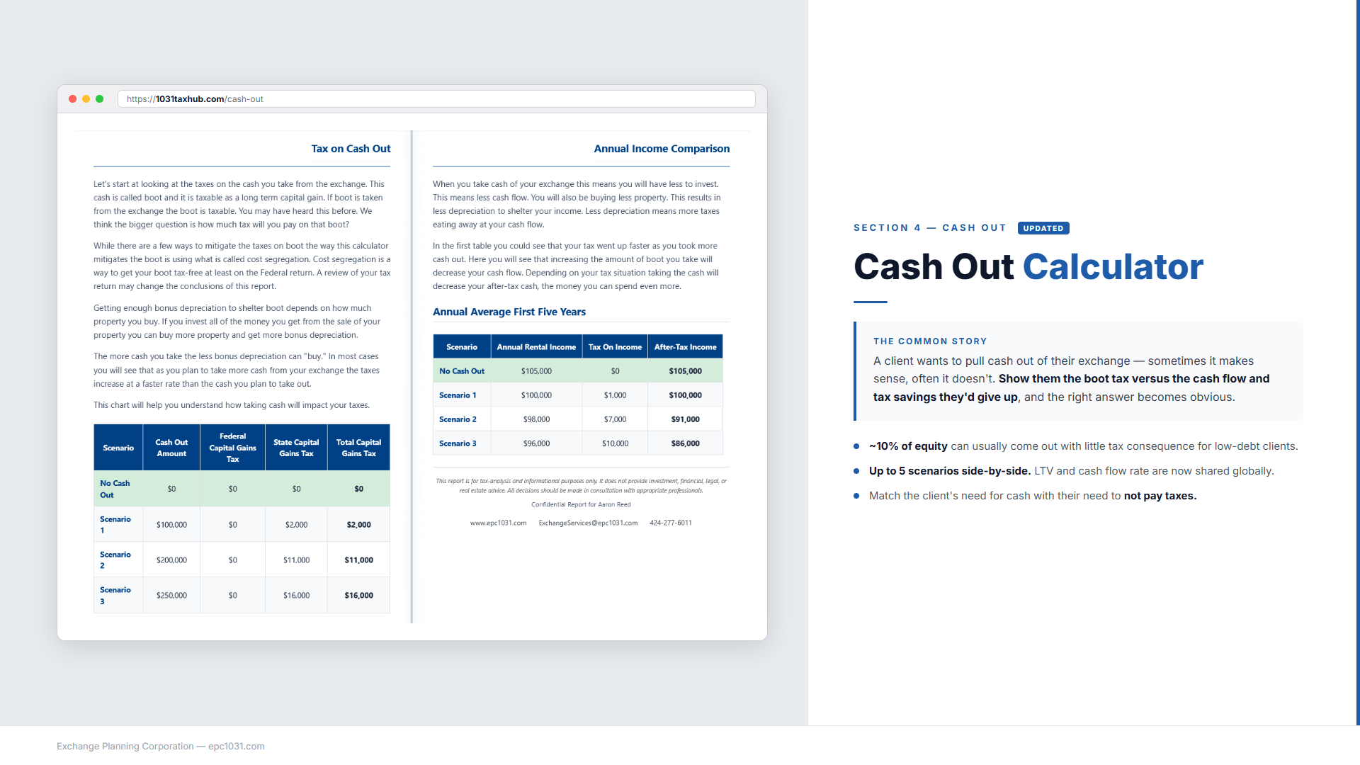 Slide 8: Cash Out Calculator